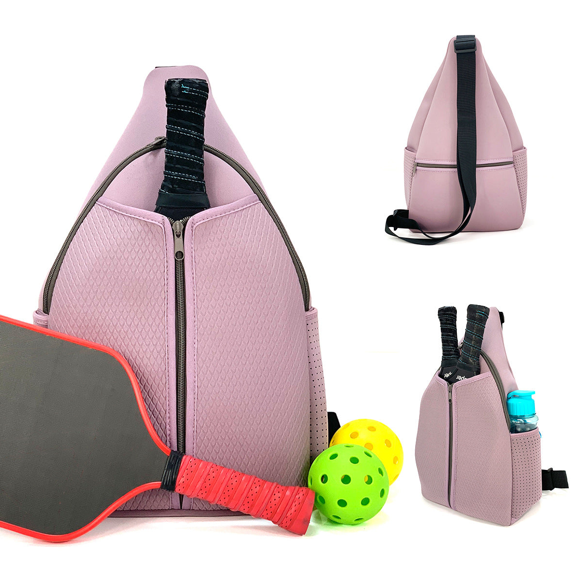 Amazon spot neoprene shoulder bag badminton bag multi-function outdoor pickleball bag portable tennis bag