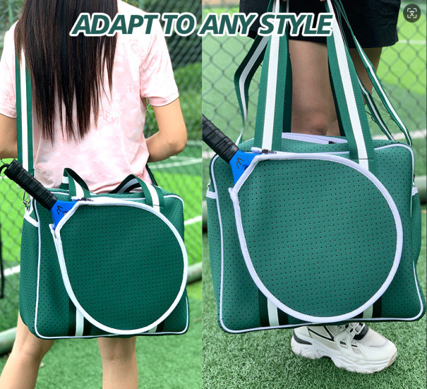 Amazon spot neoprene shoulder bag badminton bag multi-function outdoor pickleball bag portable tennis bag