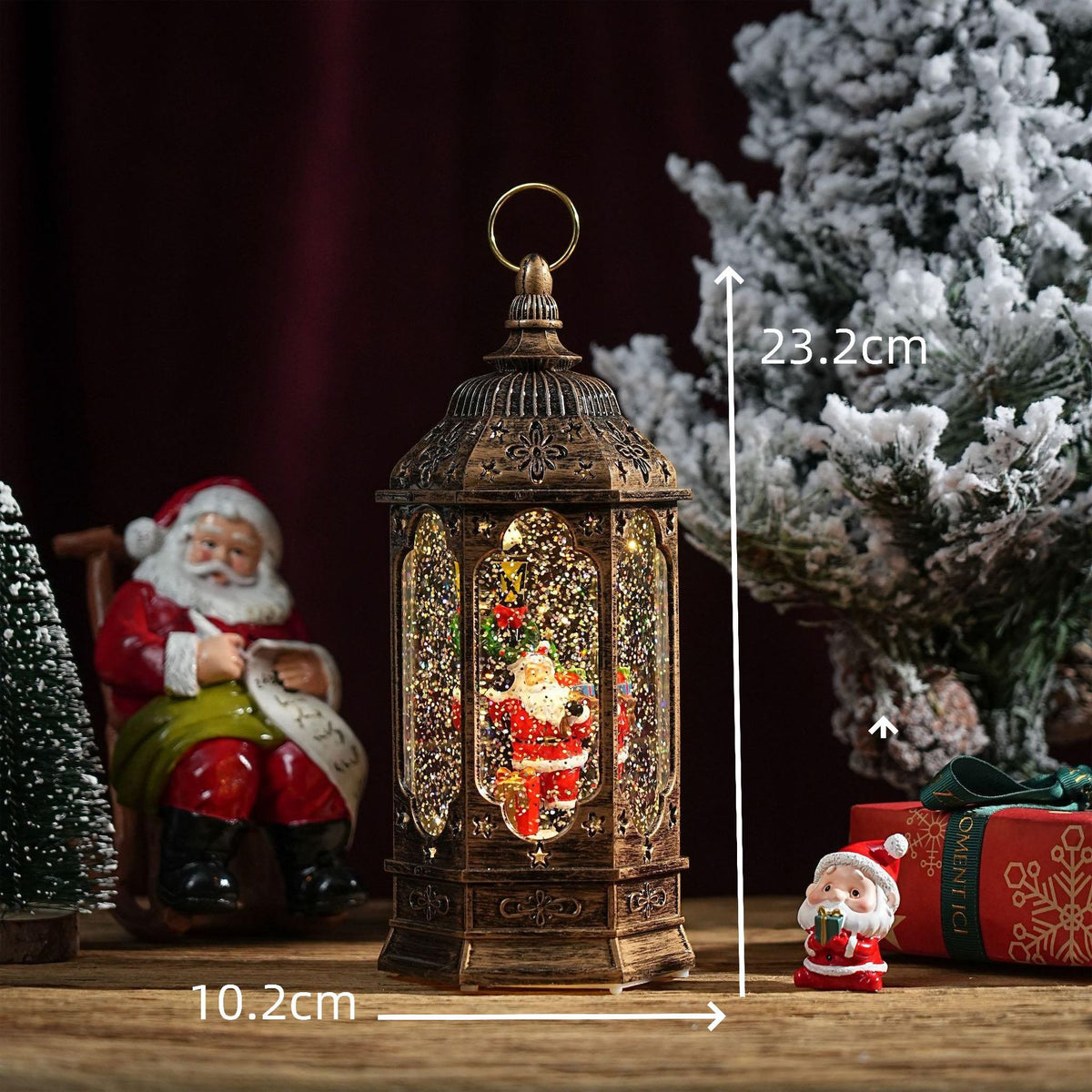 Cross-border Christmas decorations, LED water lanterns, old man and snowman indoor luminous night lights, creative home ornaments