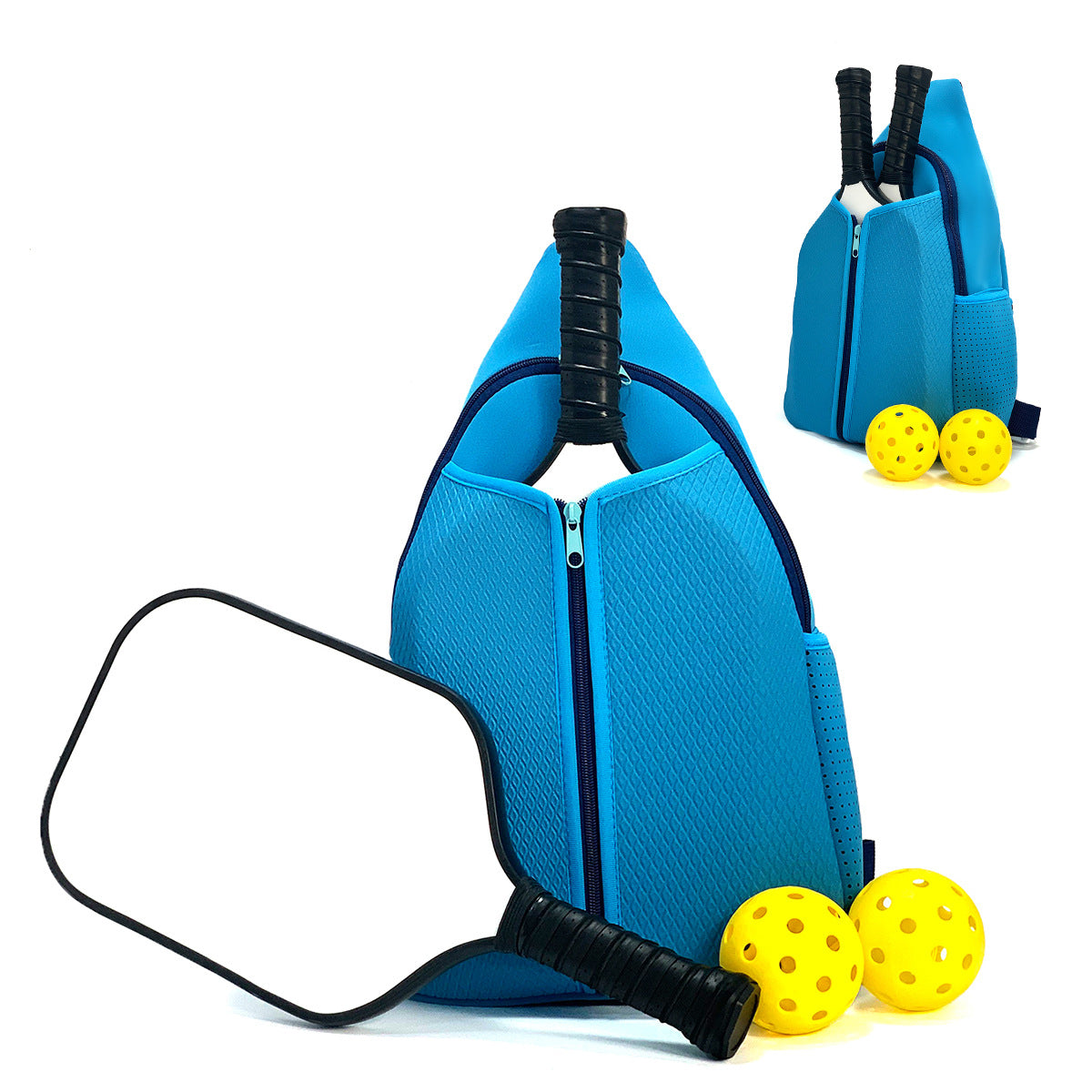 Amazon spot neoprene shoulder bag badminton bag multi-function outdoor pickleball bag portable tennis bag