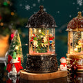 Christmas carousel, old man tree, music box, crystal ball, music box with snow effects, retro children's birthday gift.