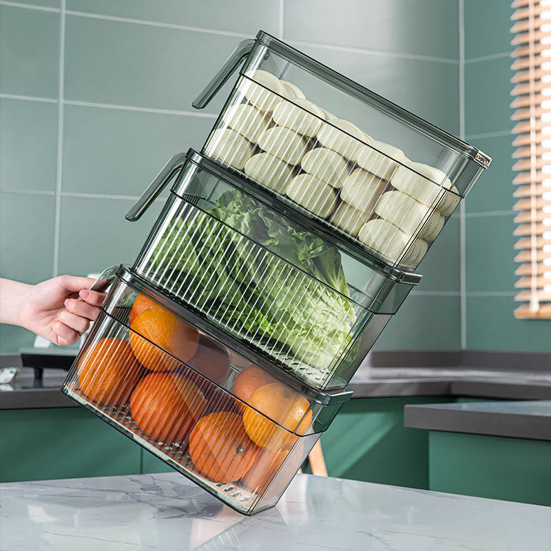 Refrigerator storage box food grade kitchen food vegetable fresh-keeping box refrigerator special frozen storage box Japanese style