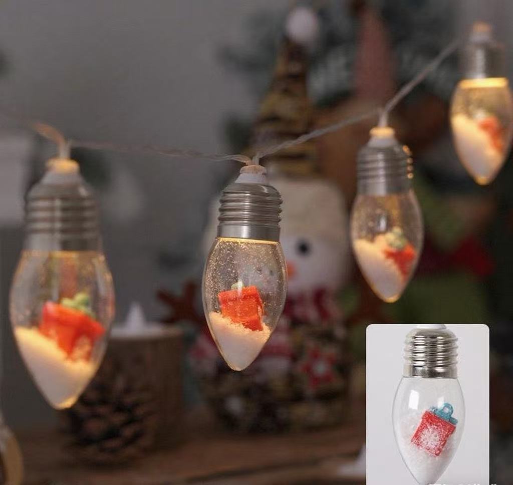 Cross-border Christmas LED bulb light bullet light string snowman Christmas tree light string holiday decoration lights