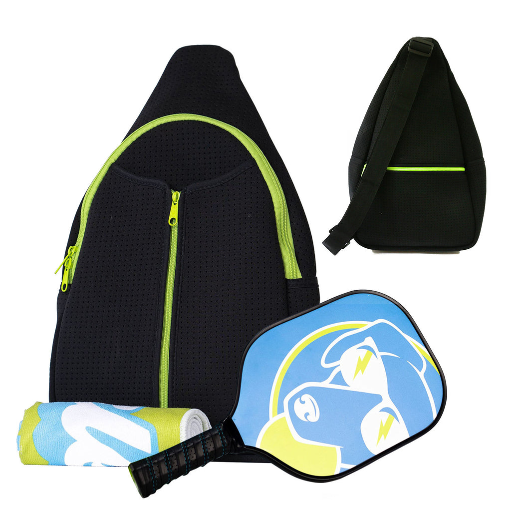 Amazon spot neoprene shoulder bag badminton bag multi-function outdoor pickleball bag portable tennis bag