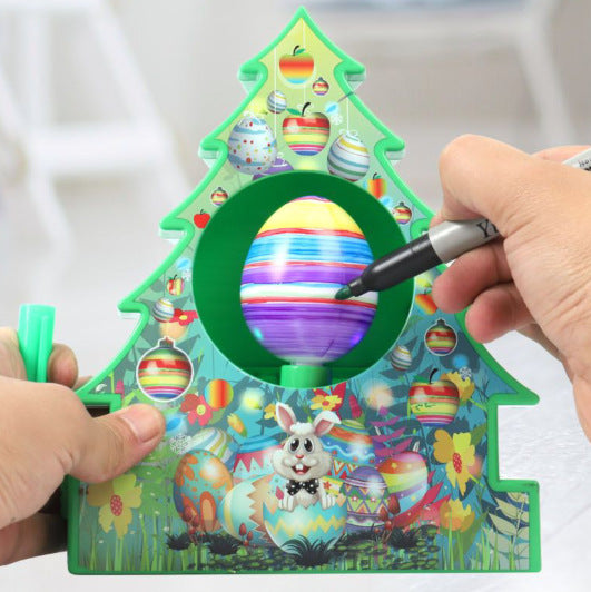 Happy Easter Egg Decoration Set Easter DIY Painted Egg Painting Game Drawing Board Playing Water Turtle