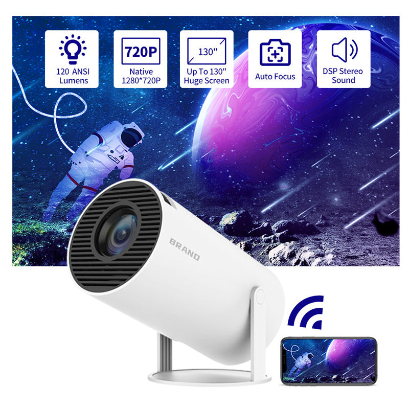 HY300 smart projector LCD projector home projector Android projector 4K home HD projector