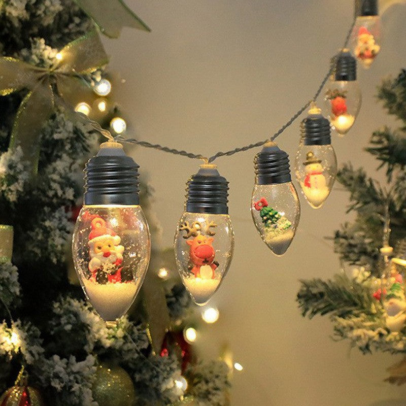 Cross-border Christmas LED bulb light bullet light string snowman Christmas tree light string holiday decoration lights