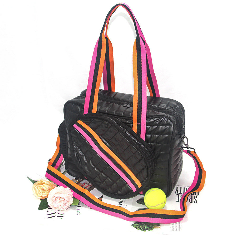 Amazon spot neoprene shoulder bag badminton bag multi-function outdoor pickleball bag portable tennis bag
