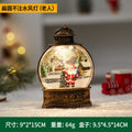 Christmas decorations, illuminated interior scene, water-filled flat round lanterns, electronic candles, flame lights, scene setup.