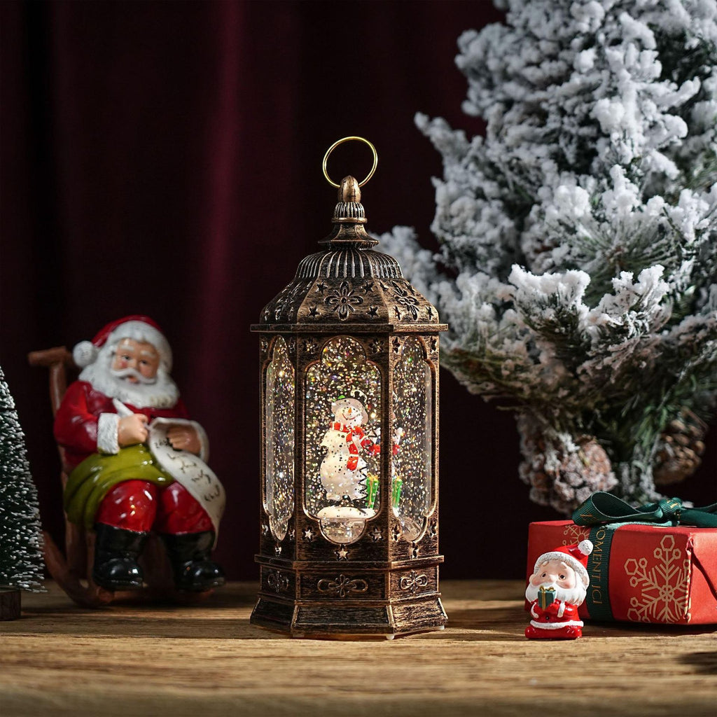Cross-border Christmas decorations, LED water lanterns, old man and snowman indoor luminous night lights, creative home ornaments