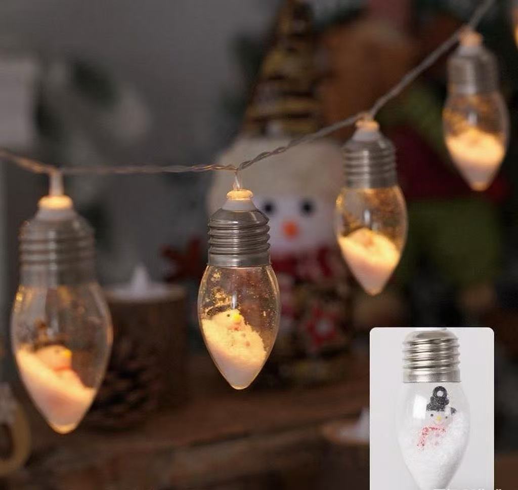 Cross-border Christmas LED bulb light bullet light string snowman Christmas tree light string holiday decoration lights