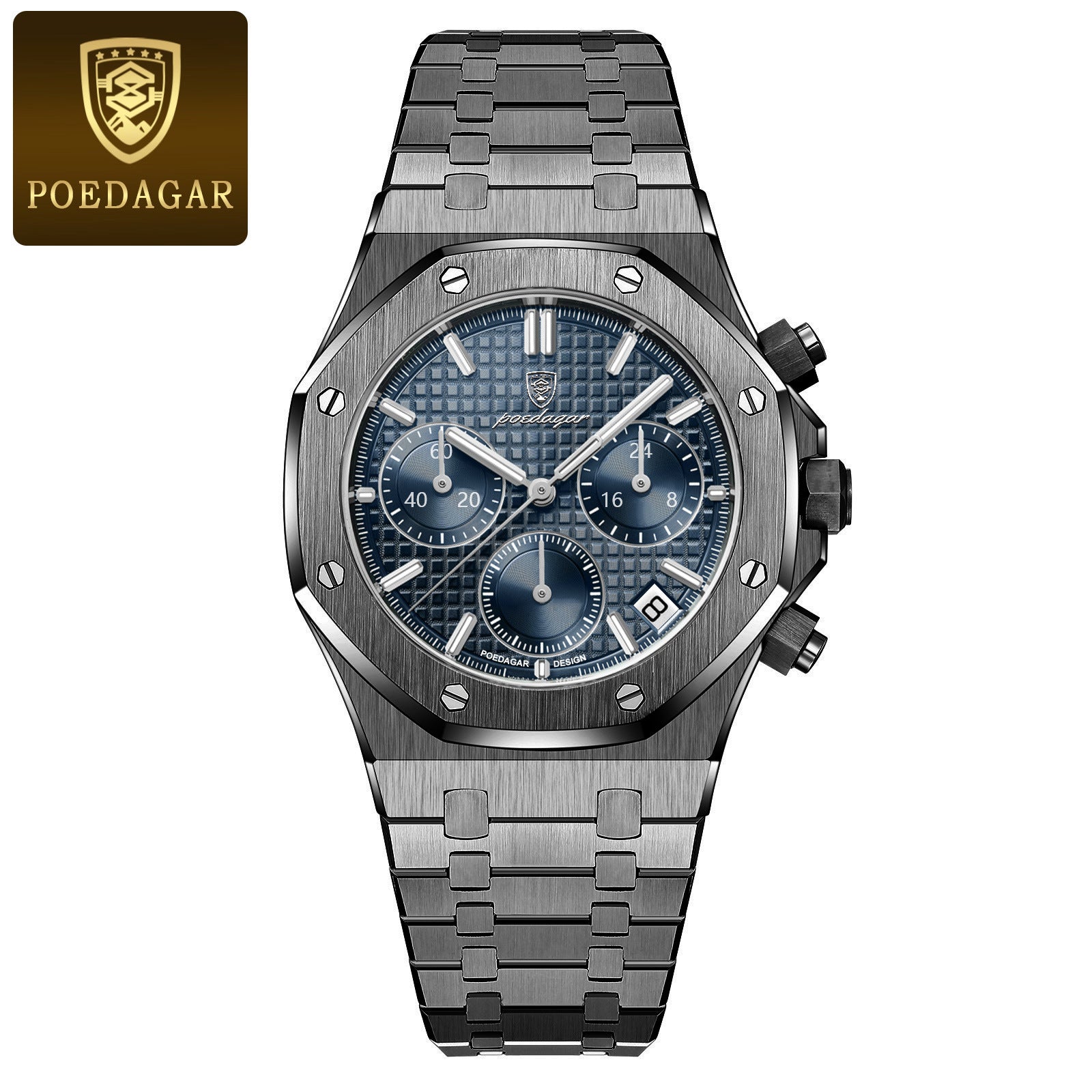 Swiss brand new multi-functional quartz men's watch, trendy wristwatch, live stream hot-selling item for foreign trade, dropshipping available.