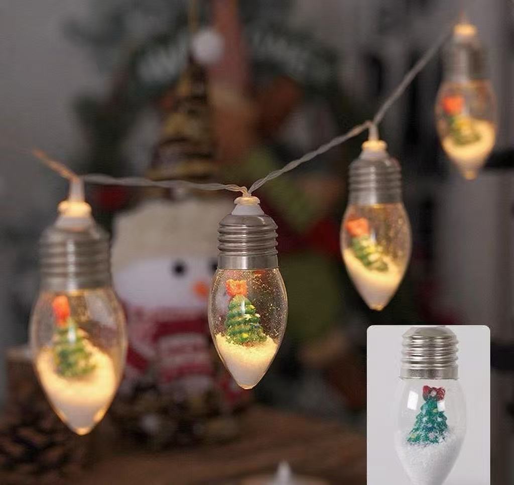 Cross-border Christmas LED bulb light bullet light string snowman Christmas tree light string holiday decoration lights