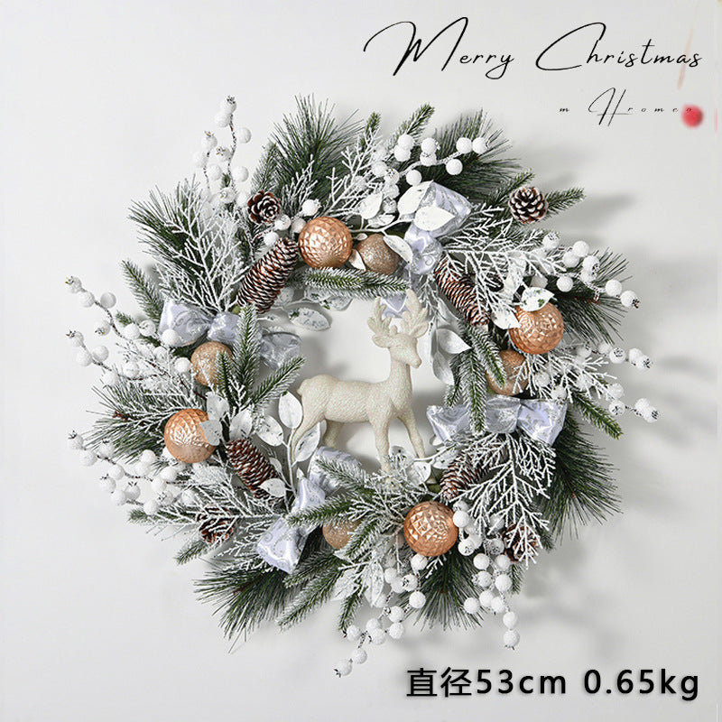 2024 Christmas New Decorative Wreath, Christmas Gift, Door Ring, Holiday Ornament, Living Room Decoration, Christmas Eve