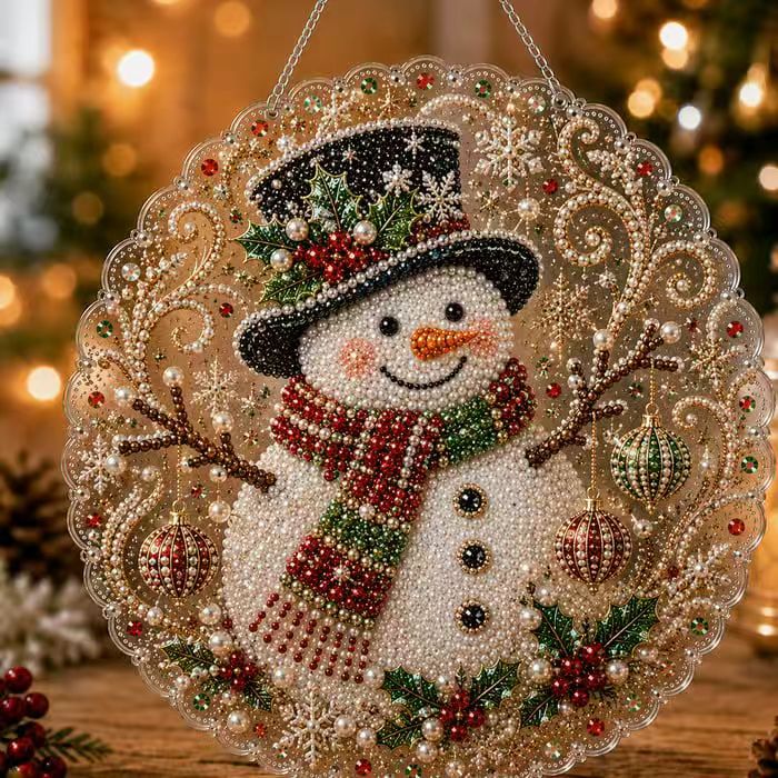New 5D diamond painting pendant for cross-border Amazon, Christmas holiday ornament, diamond painting pendant factory direct sales.
