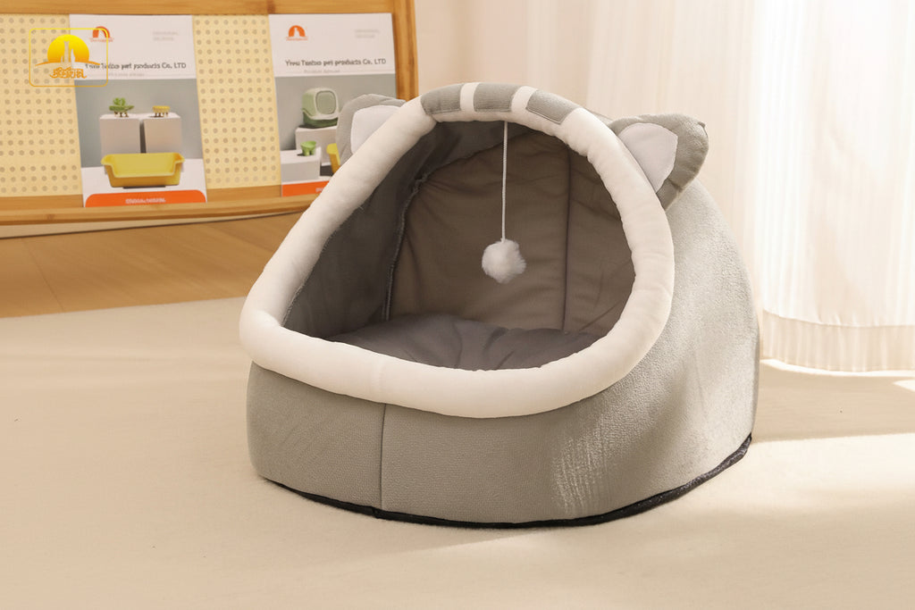 Cat house new pet supplies winter warm pet sleeping nest super large semi-enclosed cat house pet nest wholesale