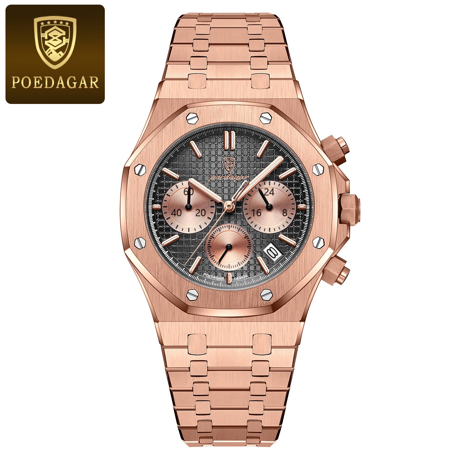 Swiss brand new multi-functional quartz men's watch, trendy wristwatch, live stream hot-selling item for foreign trade, dropshipping available.