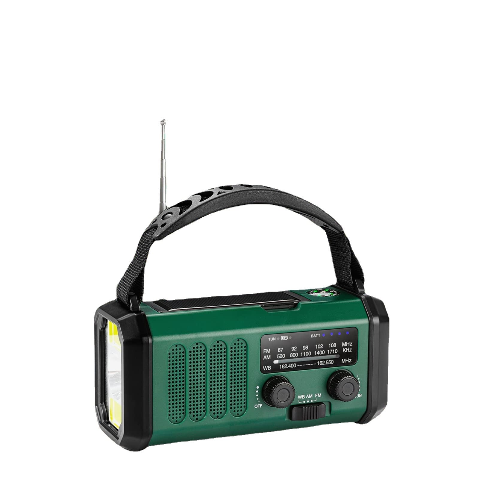 American and European new solar hand-cranked charging portable radio flashlight reading light sos