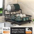Household dish rack drain rack dish storage small cupboard kitchen rack multi-layer storage supplies dish rack