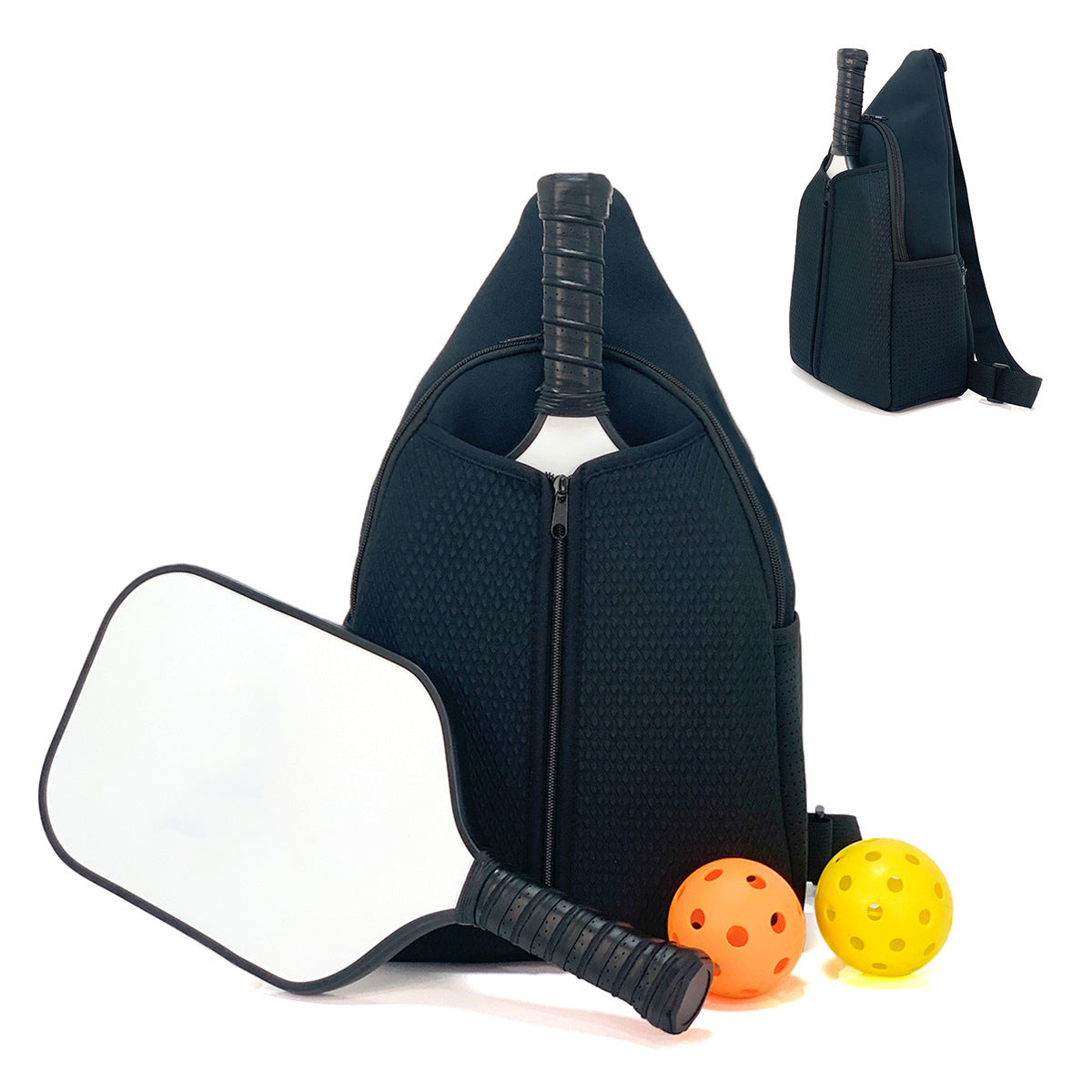 Amazon spot neoprene shoulder bag badminton bag multi-function outdoor pickleball bag portable tennis bag