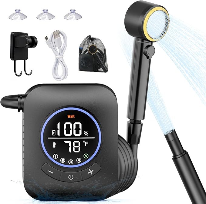 Outdoor shower bathing artifact camping site dormitory home simple electric mobile shower cross-border set