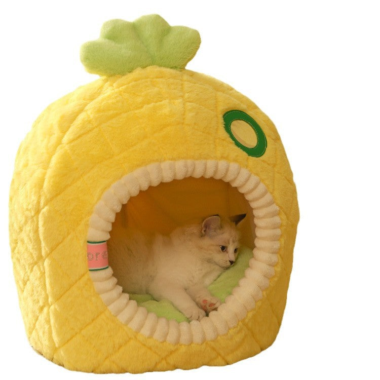 Cat house winter warm closed pet tent sleeping cat mat cat supplies cat house winter cat house