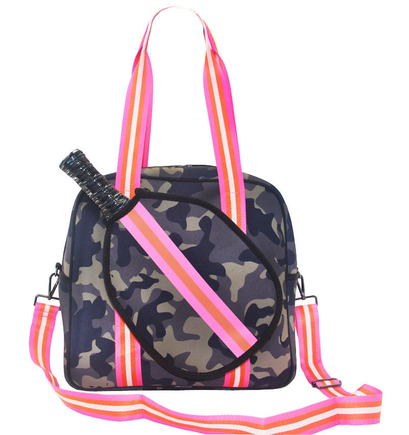 Amazon spot neoprene shoulder bag badminton bag multi-function outdoor pickleball bag portable tennis bag