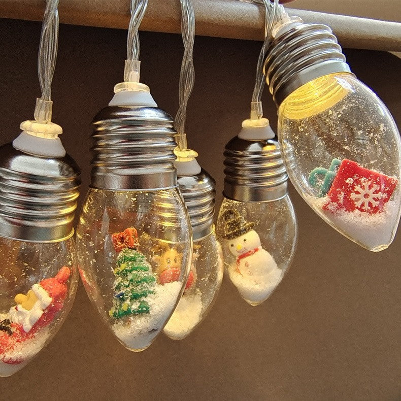 Cross-border Christmas LED bulb light bullet light string snowman Christmas tree light string holiday decoration lights
