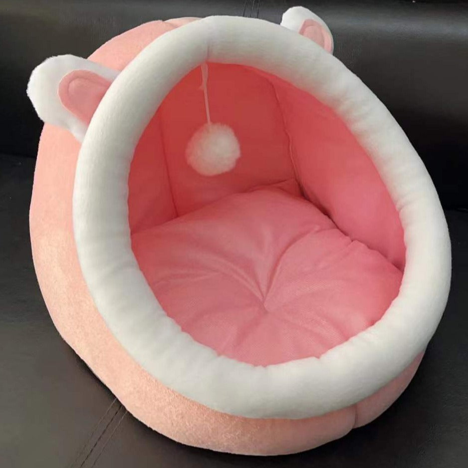 Cat house new pet supplies winter warm pet sleeping nest super large semi-enclosed cat house pet nest wholesale