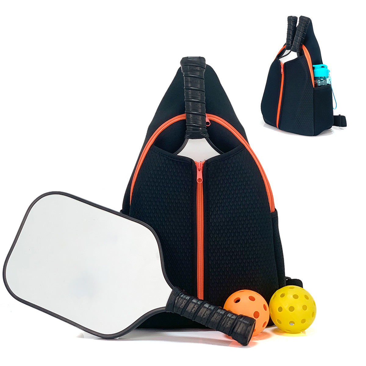 Amazon spot neoprene shoulder bag badminton bag multi-function outdoor pickleball bag portable tennis bag