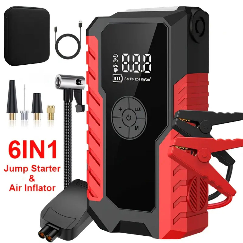 Cross-border hot product Qi 12V smart clip car starting power supply portable car wireless air pump power bank