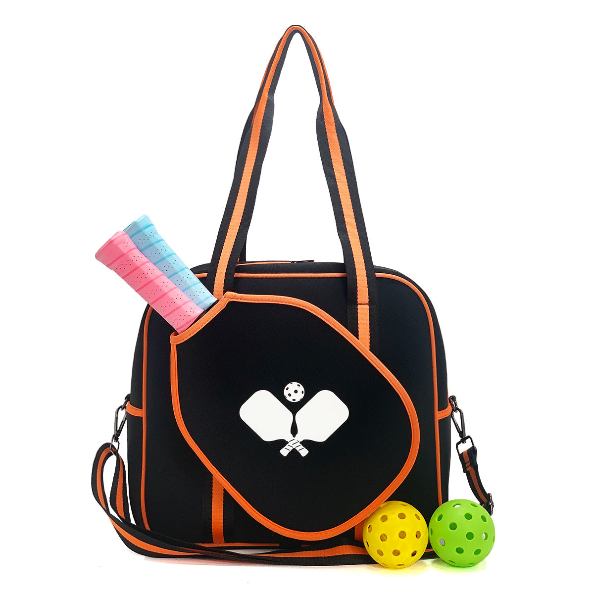 Amazon spot neoprene shoulder bag badminton bag multi-function outdoor pickleball bag portable tennis bag