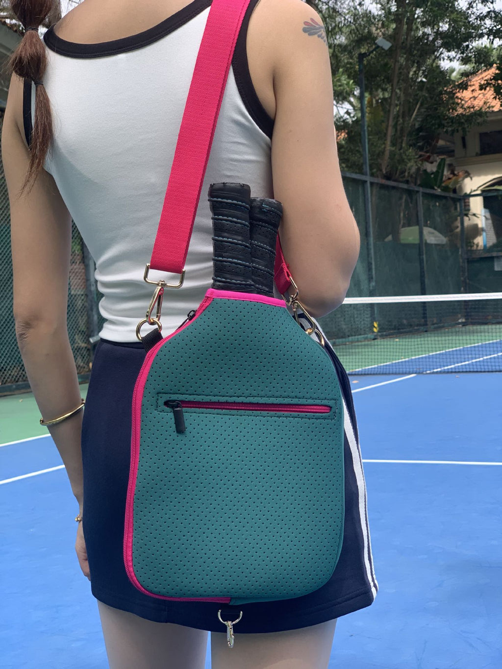 Amazon spot neoprene shoulder bag badminton bag multi-function outdoor pickleball bag portable tennis bag