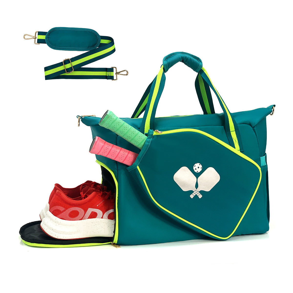 Amazon spot neoprene shoulder bag badminton bag multi-function outdoor pickleball bag portable tennis bag