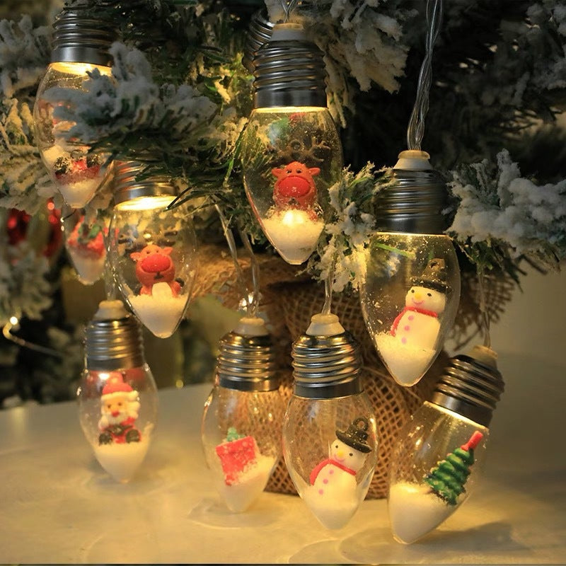Cross-border Christmas LED bulb light bullet light string snowman Christmas tree light string holiday decoration lights