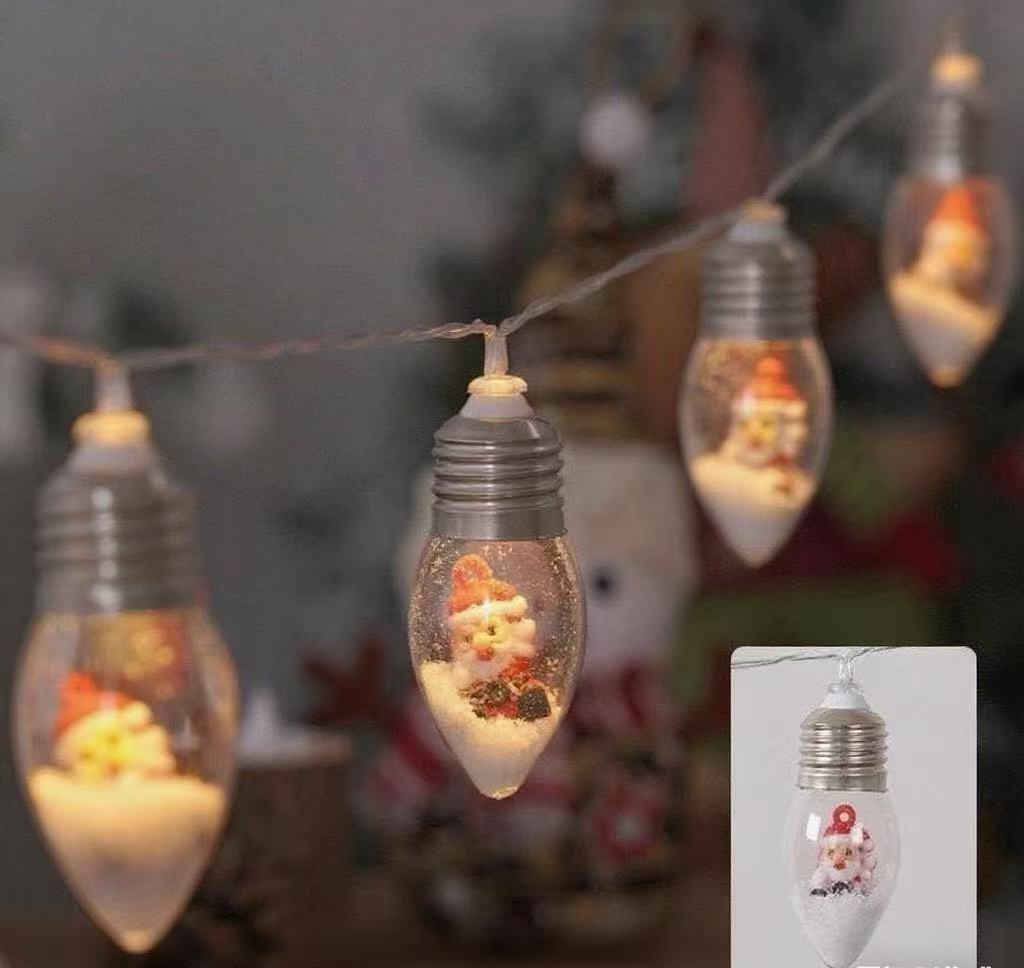 Cross-border Christmas LED bulb light bullet light string snowman Christmas tree light string holiday decoration lights
