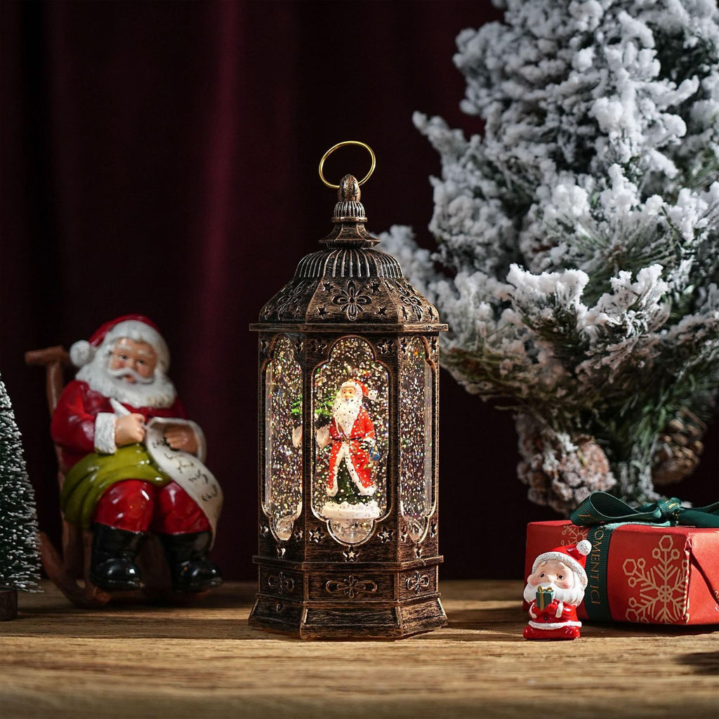 Cross-border Christmas decorations, LED water lanterns, old man and snowman indoor luminous night lights, creative home ornaments