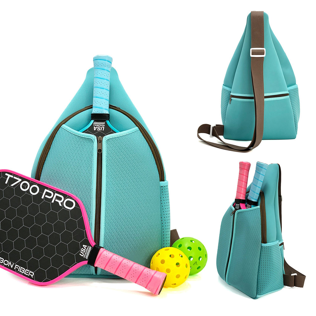 Amazon spot neoprene shoulder bag badminton bag multi-function outdoor pickleball bag portable tennis bag