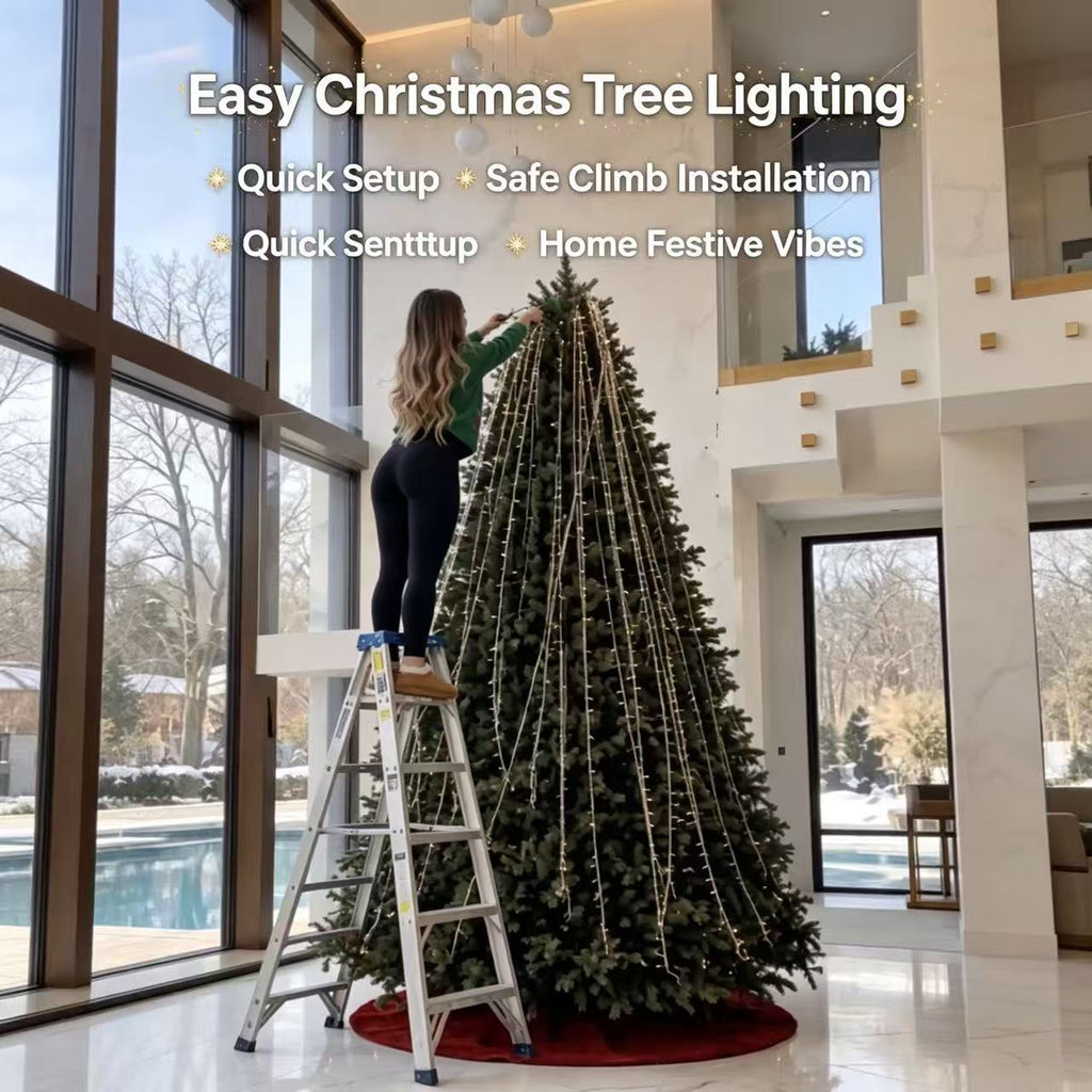 Christmas tree lights and string lights for holiday decorations, smart RGBIC tree lights, Halloween AIGC DIY light show LEDs