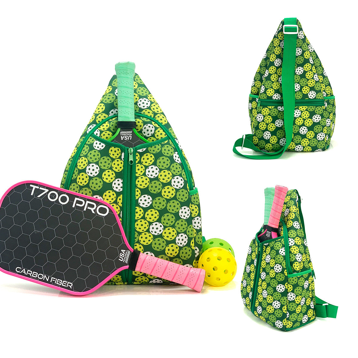 Amazon spot neoprene shoulder bag badminton bag multi-function outdoor pickleball bag portable tennis bag