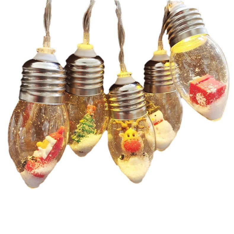 Cross-border Christmas LED bulb light bullet light string snowman Christmas tree light string holiday decoration lights