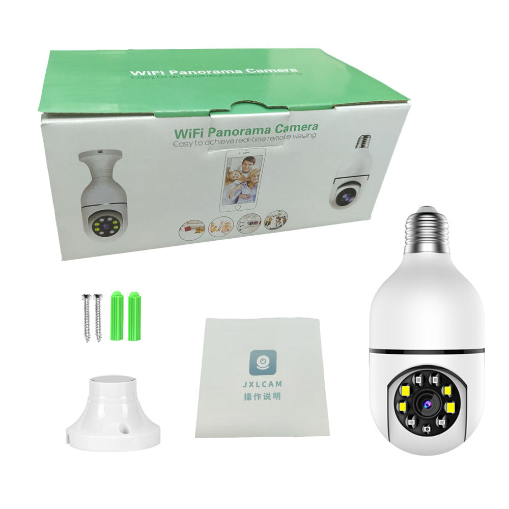 A6 Bulb Camera Full Color Dual Light 360° Home Wireless Surveillance Camera Baby Surveillance Camera E27