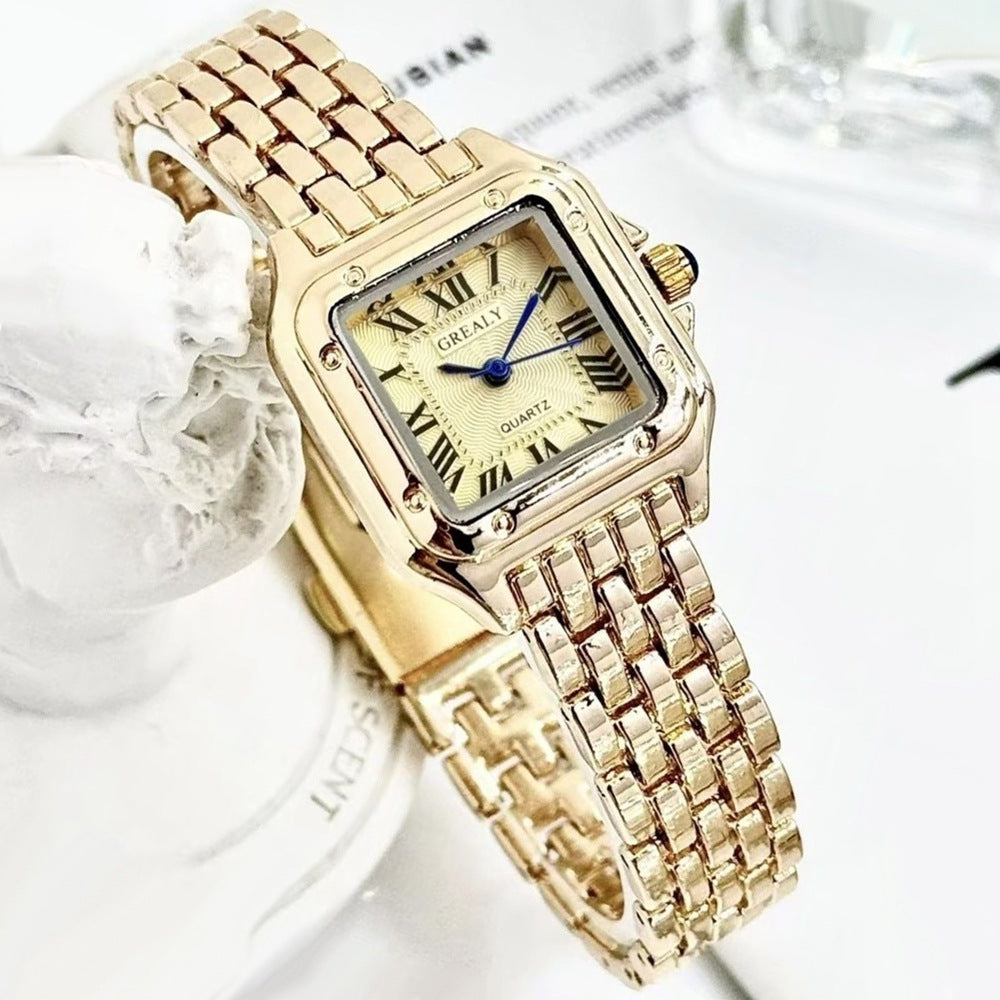 New Fashion Square Women's Watches Women Quartz Watches Women's Watches Casual Alloy Steel Band Watches Wholesale