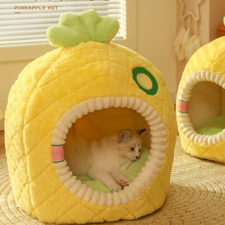 Cat house winter warm closed pet tent sleeping cat mat cat supplies cat house winter cat house