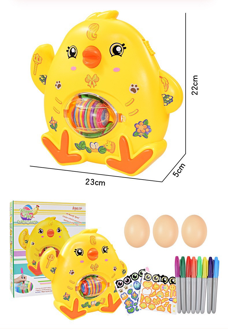Happy Easter Egg Decoration Set Easter DIY Painted Egg Painting Game Drawing Board Playing Water Turtle