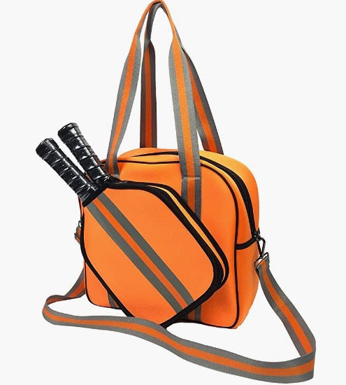 Amazon spot neoprene shoulder bag badminton bag multi-function outdoor pickleball bag portable tennis bag