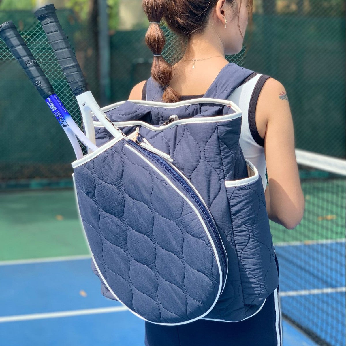 Amazon spot neoprene shoulder bag badminton bag multi-function outdoor pickleball bag portable tennis bag