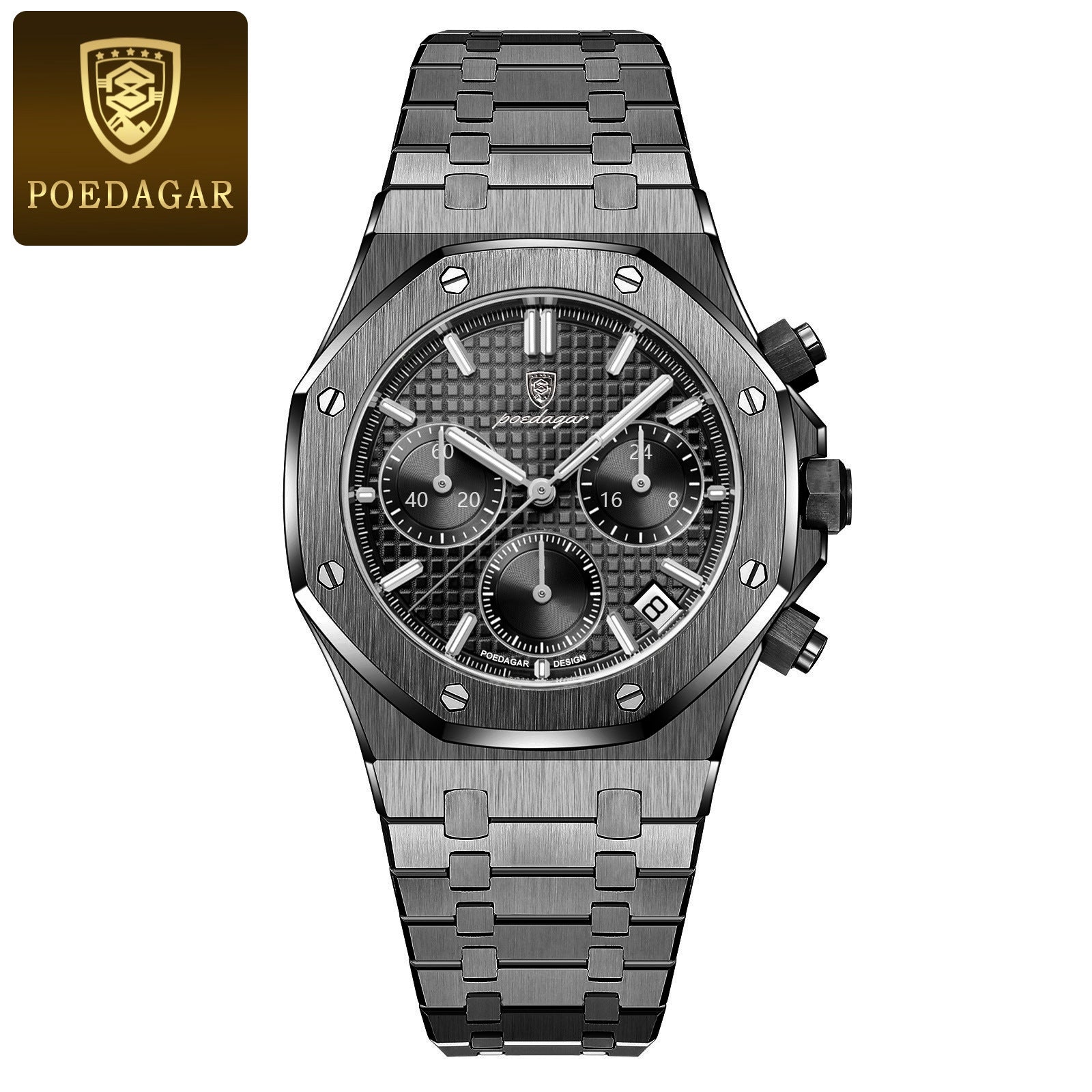 Swiss brand new multi-functional quartz men's watch, trendy wristwatch, live stream hot-selling item for foreign trade, dropshipping available.