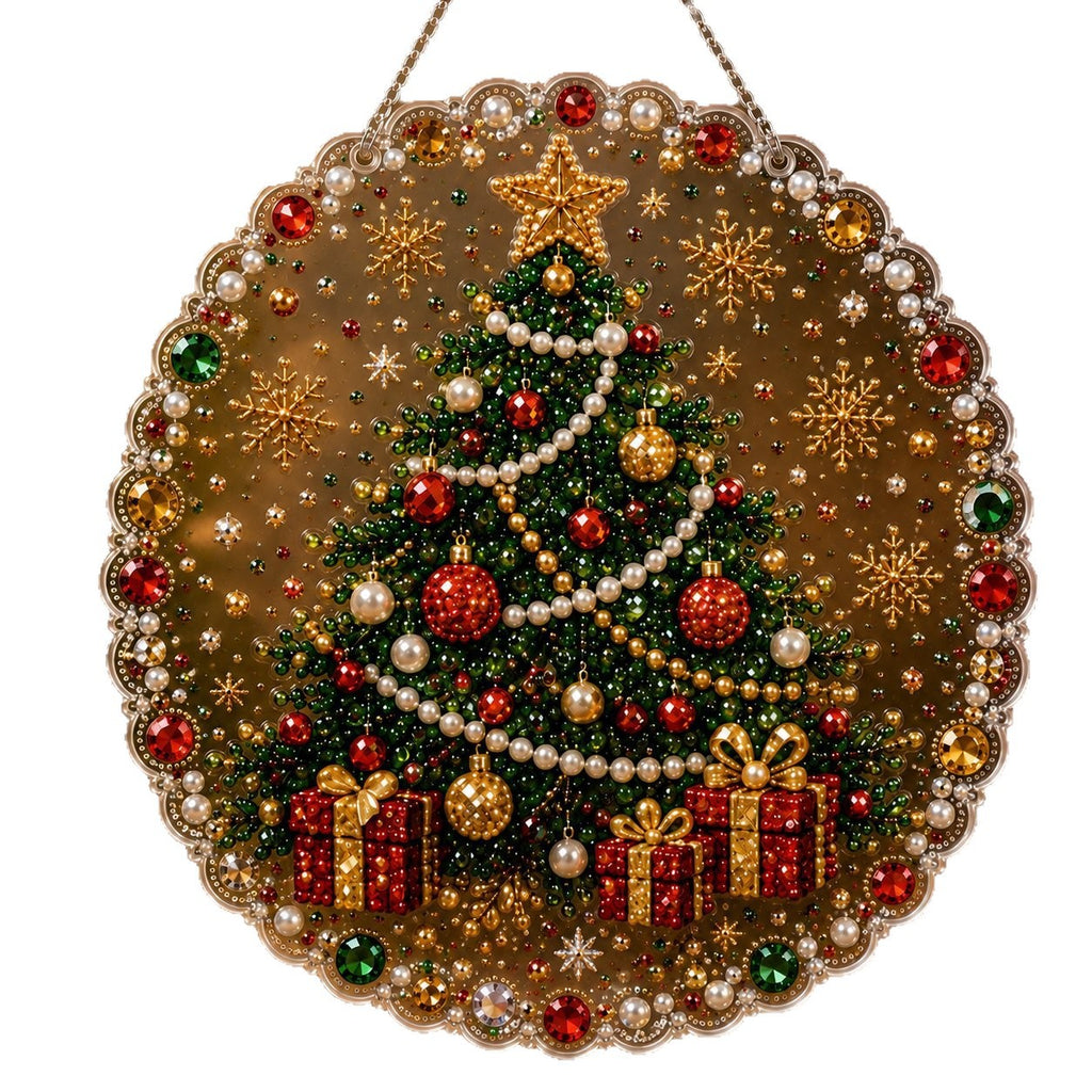 New 5D diamond painting pendant for cross-border Amazon, Christmas holiday ornament, diamond painting pendant factory direct sales.
