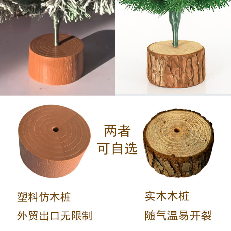 Factory direct sales of pointed, drooping mini flocked Christmas tree decorations, Christmas desktop ornaments, Nordic style.
